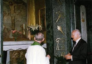 Intervento del Presidente della Repubblica Scalfaro alla 4^ celebrazione della ricognizione delle reliquie dei Santi Patroni, a Suno (Novara)