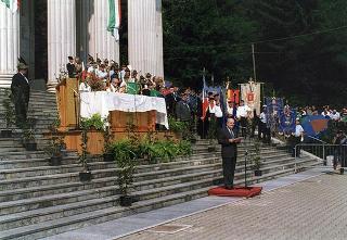 Intervento del Presidente della Repubblica al 4° Raduno commemorativo militare e civile al Santuario del Ss. Crocefisso di Boca (Novara)