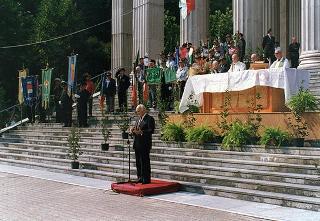 Intervento del Presidente della Repubblica al 4° Raduno commemorativo militare e civile al Santuario del Ss. Crocefisso di Boca (Novara)