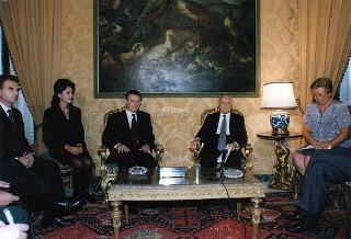 Incontro e successiva colazione con il Presidente della Repubblica Moldova Petru Lucinschi