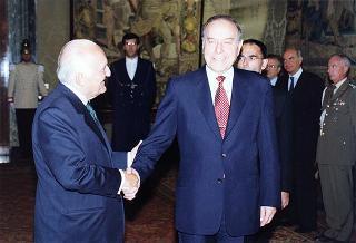 Incontro con il Presidente della Repubblica dell'Azerbaijan Heydar Aliyev
