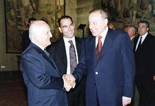 Incontro con il Presidente della Repubblica dell'Azerbaijan Heydar Aliyev