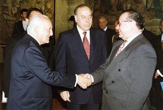 Incontro con il Presidente della Repubblica dell'Azerbaijan Heydar Aliyev