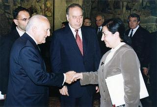 Incontro con il Presidente della Repubblica dell'Azerbaijan Heydar Aliyev