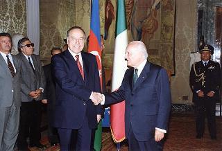 Incontro con il Presidente della Repubblica dell'Azerbaijan Heydar Aliyev