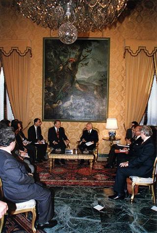 Incontro con il Presidente della Repubblica dell'Azerbaijan Heydar Aliyev
