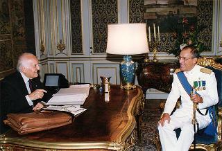 Amm. sq. Mario Angeli, presidente del Consiglio Superiore delle Forze Armate: visita di congedo