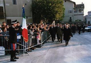 Giaveno (Torino): consegna della Medaglia d'Argento al Valor Militare al Gonfalone del Comune di Giaveno per attività partigiana in collaborazione con le popolazioni della Val Sangone