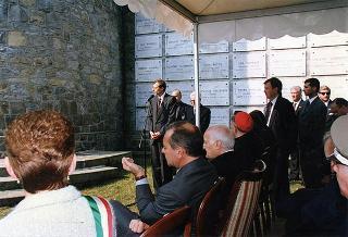 Forno di Coazze (Torino): deposizione di una corona d'alloro all'Ossario dei Caduti Partigiani e successivi interventi nell'ambito del Comune di Coazze