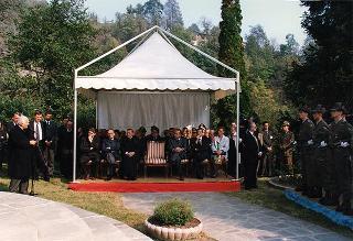Forno di Coazze (Torino): deposizione di una corona d'alloro all'Ossario dei Caduti Partigiani e successivi interventi nell'ambito del Comune di Coazze