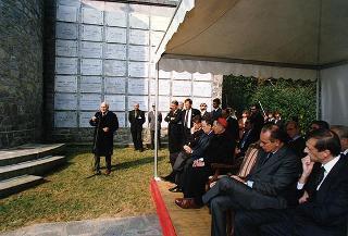 Forno di Coazze (Torino): deposizione di una corona d'alloro all'Ossario dei Caduti Partigiani e successivi interventi nell'ambito del Comune di Coazze