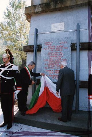 Gravere (Torino): scoprimento di una lapide commemorativa di un'azione partigiana al Ponte dell'Arnodera