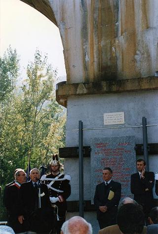 Gravere (Torino): scoprimento di una lapide commemorativa di un'azione partigiana al Ponte dell'Arnodera