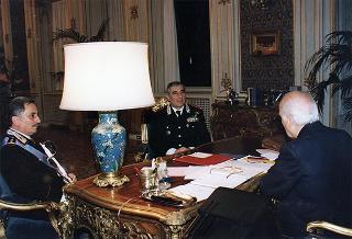 Gen. c. a. Sergio Siracusa, Comandante generale dell'Arma dei Carabinieri, e il gen. di divisione Mario Nunzella, nuovo Capo di Stato maggiore dell'Arma