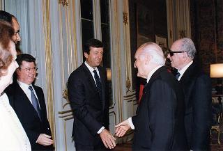 Cav. Lav. Carlo Alessi, i familiari e Giancarlo Stoppini