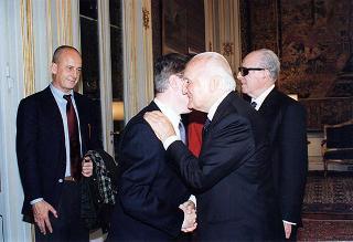 Cav. Lav. Carlo Alessi, i familiari e Giancarlo Stoppini