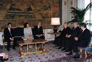Cav. Lav. Carlo Alessi, i familiari e Giancarlo Stoppini