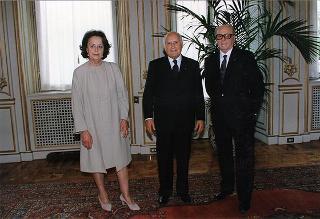 Cav. Lav. Carlo Alessi, i familiari e Giancarlo Stoppini