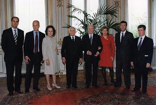 Cav. Lav. Carlo Alessi, i familiari e Giancarlo Stoppini