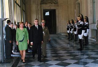 Incontro e successiva colazione in onore del Presidente della Repubblica d'Albania e della signora Medjani