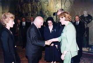 Incontro e successiva colazione in onore del Presidente della Repubblica d'Albania e della signora Medjani