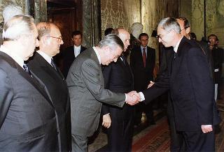 Incontro e successiva colazione in onore del Presidente della Repubblica d'Albania e della signora Medjani