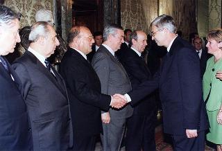 Incontro e successiva colazione in onore del Presidente della Repubblica d'Albania e della signora Medjani