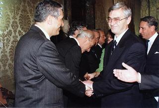 Incontro e successiva colazione in onore del Presidente della Repubblica d'Albania e della signora Medjani