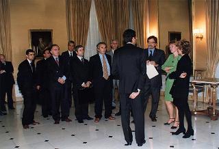 Incontro e successiva colazione in onore del Presidente della Repubblica d'Albania e della signora Medjani