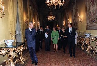 Incontro e successiva colazione in onore del Presidente della Repubblica d'Albania e della signora Medjani