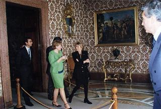 Incontro e successiva colazione in onore del Presidente della Repubblica d'Albania e della signora Medjani