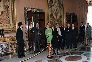 Incontro e successiva colazione in onore del Presidente della Repubblica d'Albania e della signora Medjani