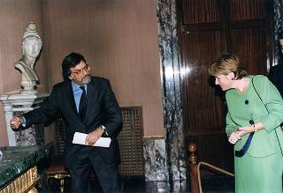 Incontro e successiva colazione in onore del Presidente della Repubblica d'Albania e della signora Medjani