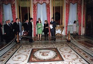 Incontro e successiva colazione in onore del Presidente della Repubblica d'Albania e della signora Medjani