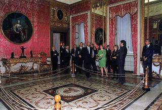 Incontro e successiva colazione in onore del Presidente della Repubblica d'Albania e della signora Medjani