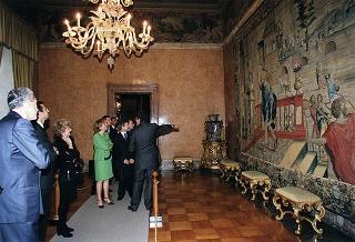 Incontro e successiva colazione in onore del Presidente della Repubblica d'Albania e della signora Medjani