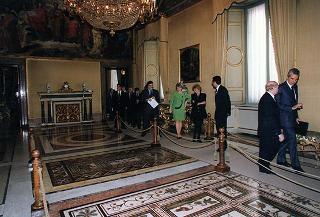 Incontro e successiva colazione in onore del Presidente della Repubblica d'Albania e della signora Medjani
