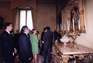 Incontro e successiva colazione in onore del Presidente della Repubblica d'Albania e della signora Medjani
