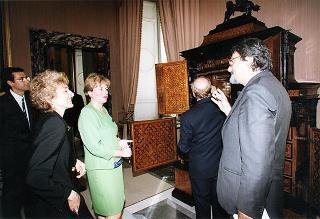 Incontro e successiva colazione in onore del Presidente della Repubblica d'Albania e della signora Medjani