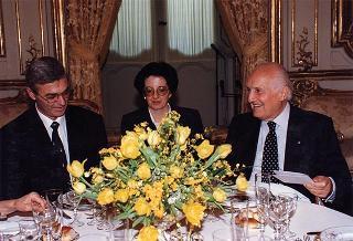 Incontro e successiva colazione in onore del Presidente della Repubblica d'Albania e della signora Medjani