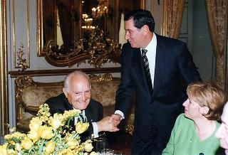 Incontro e successiva colazione in onore del Presidente della Repubblica d'Albania e della signora Medjani