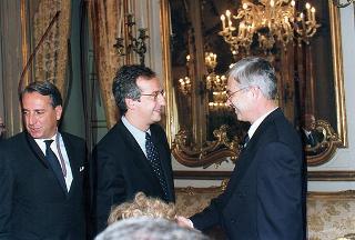 Incontro e successiva colazione in onore del Presidente della Repubblica d'Albania e della signora Medjani