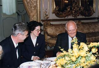 Incontro e successiva colazione in onore del Presidente della Repubblica d'Albania e della signora Medjani