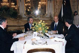 Incontro e successiva colazione in onore del Presidente della Repubblica d'Albania e della signora Medjani