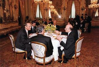 Incontro e successiva colazione in onore del Presidente della Repubblica d'Albania e della signora Medjani