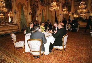 Incontro e successiva colazione in onore del Presidente della Repubblica d'Albania e della signora Medjani