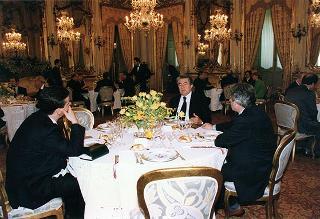 Incontro e successiva colazione in onore del Presidente della Repubblica d'Albania e della signora Medjani