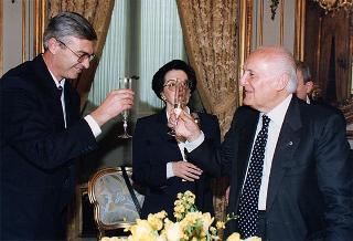 Incontro e successiva colazione in onore del Presidente della Repubblica d'Albania e della signora Medjani