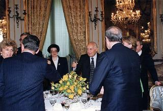 Incontro e successiva colazione in onore del Presidente della Repubblica d'Albania e della signora Medjani