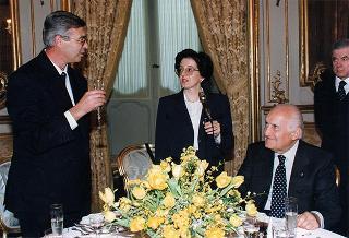 Incontro e successiva colazione in onore del Presidente della Repubblica d'Albania e della signora Medjani